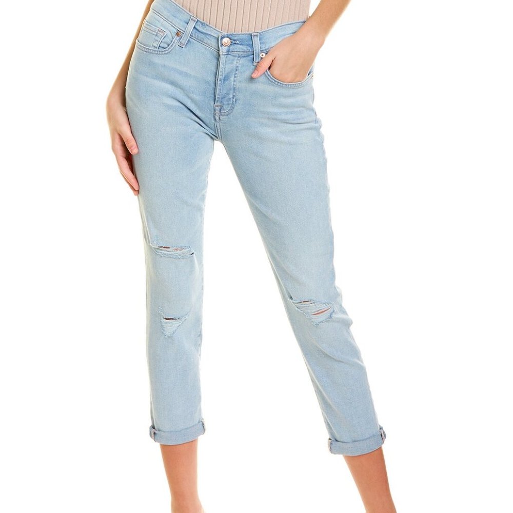 NWT 7 For All Mankind Josefina Feminine Boyfriend Jeans